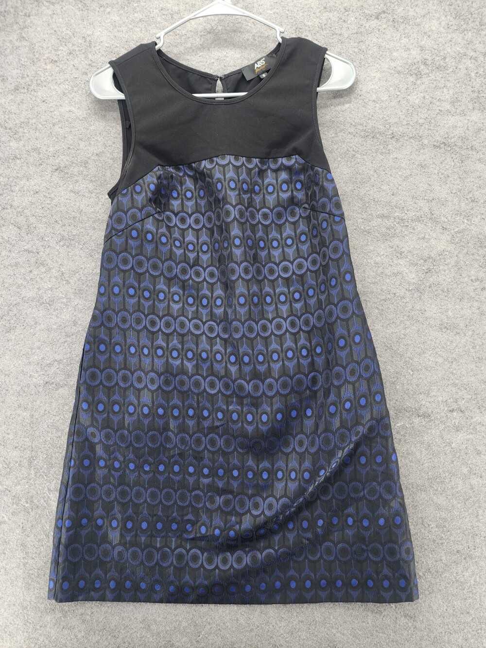 ABS Allen Schwartz Dress Womens 6 Sleeveless Black Blue